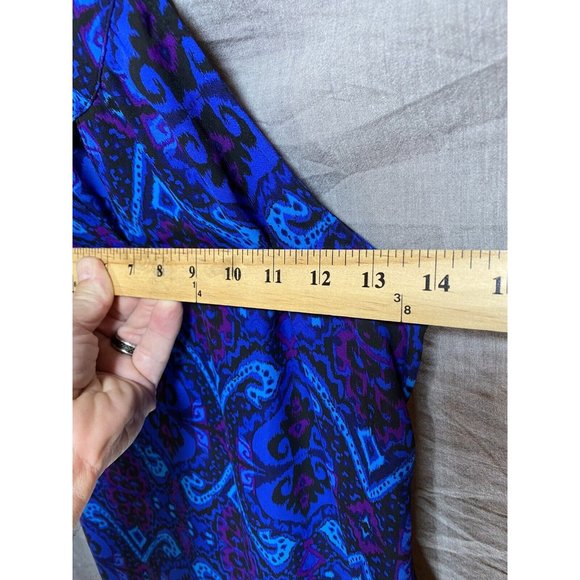 Express Shirt Womens Extra Small Blue Purple Geometric Tank Top Ladies. - Picture 6 of 8